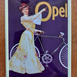 Opel – Fietsen – Metalen reclamebord