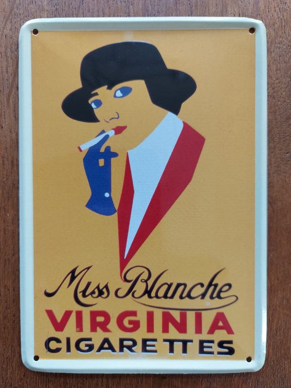 Miss Blanche Virginia Cigarettes - Metalen wandbord