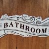 Bathroom - Metalen wandbord