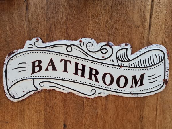 Bathroom - Metalen wandbord