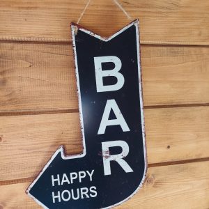 BAR – Happy Hours – Metalen wandbord
