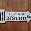Le Cafe Bistro - Metalen wandbord "pijl"
