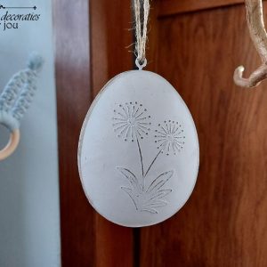 Paasei – hanger voor in de Paastak – Wit M – Swiet Home
