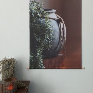 Wanddoek – Kruik met plant