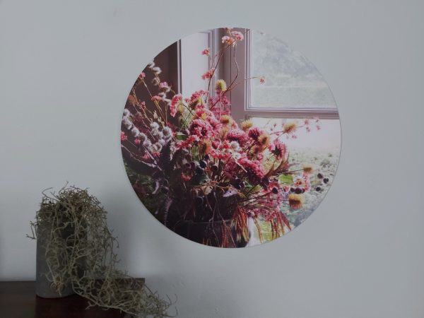 Wandcirkel Brynxz pot met bloemen - Country Deco