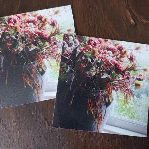 Kunststof onderzetter – Bloempot met bloemen