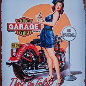 Motorcycles garage – metalen wandbord