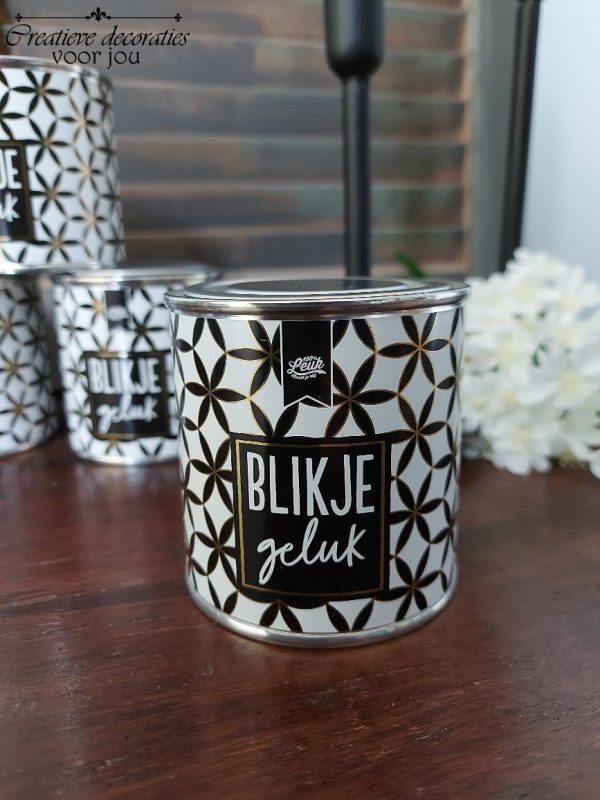 Cadeau blikje - Blikje geluk 100%LEUK