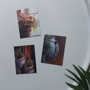Koelkastmagneten set van drie – Bloempotten – Country Deco