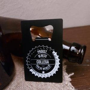 Metalen bieropener – Proost de beste collega van de wereld!