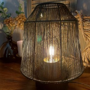 Light & Living – Tafellamp Vitora – Mat zwart – D.30 H.38cm