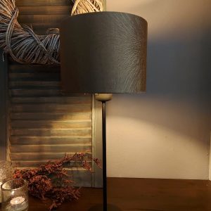 Light & Living – Cilinder linnen lampenkap – Lubis – Bruin – D.20 H.15cm
