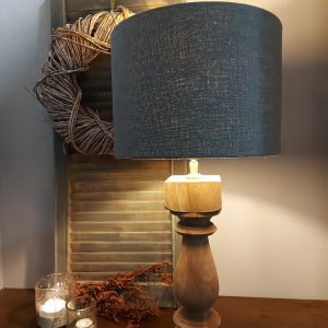 Light & Living – Cilinder linnen lampenkap – Livingo – Donker grijs – D.30 H.21cm