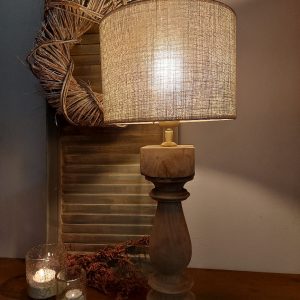 Light & Living – Lampvoet Cumani – Hout – Bruin – 10x10x47cm