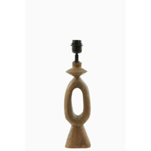 Light & Living – Lampvoet Django – Hout – Mat bruin – 11x9x45cm