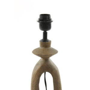 Light & Living – Lampvoet Django – Hout – Mat bruin – 11x9x45cm