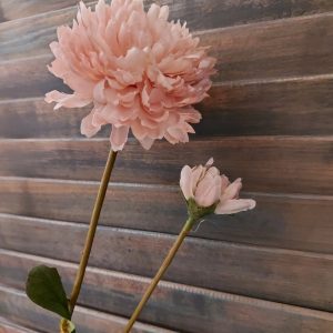 Brynxz – Chrysant kunstbloem – Roze – 63cm