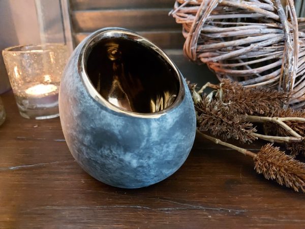 Brynxz - Candlecupholder Stone Grey Gold M