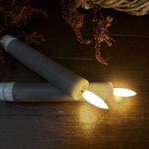 Countryfield – Led dinerkaars – Set 2 stuks – Grijs – D.2 H.15cm