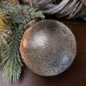 Kerstbal van glas – Rond – Gold Sprinkle – Ø7.5cm – 6505