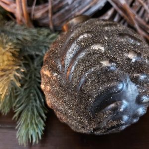 Kerstbal van glas – Rond – Gold Sprinkle – Ø10cm – 6500