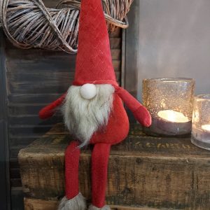 Countryfield Gnome Tomte L – Kerstkabouter bungelbeentjes – Rood – L.11 B.14 H.48cm