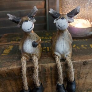 Countryfield rendieren met bungelbeentjes – Set van twee