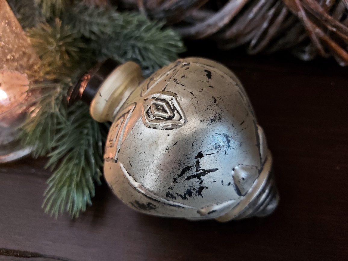 Kerstbal van glas vintage