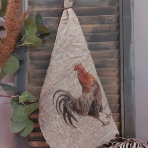 Shabby doek – Haan – Gekleurd