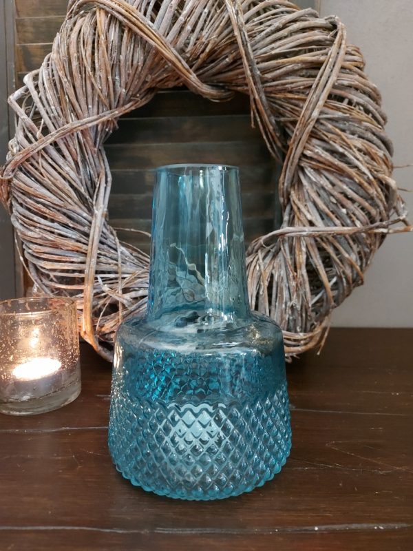 Mansion - Glazen vaas voor bloemen - Blauw Dia