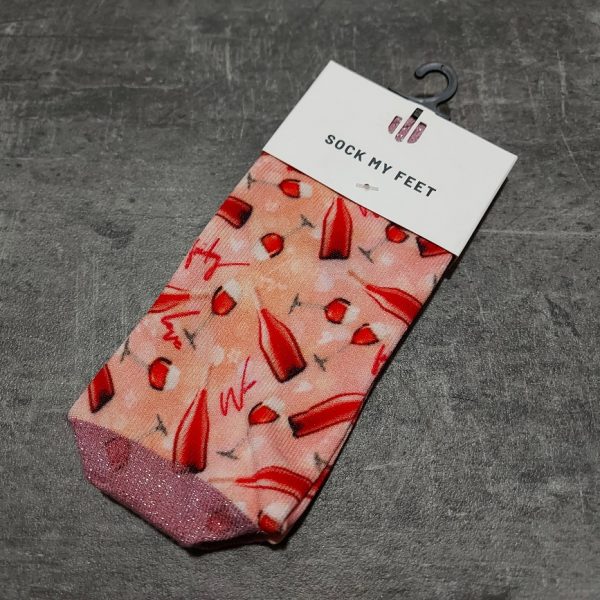 Sokken met leuke print van glazen Rosé voor dames, Sock my Feet