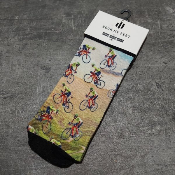 Sokken met leuke afbeelding van een racefiets voor heren, Sock my Feet