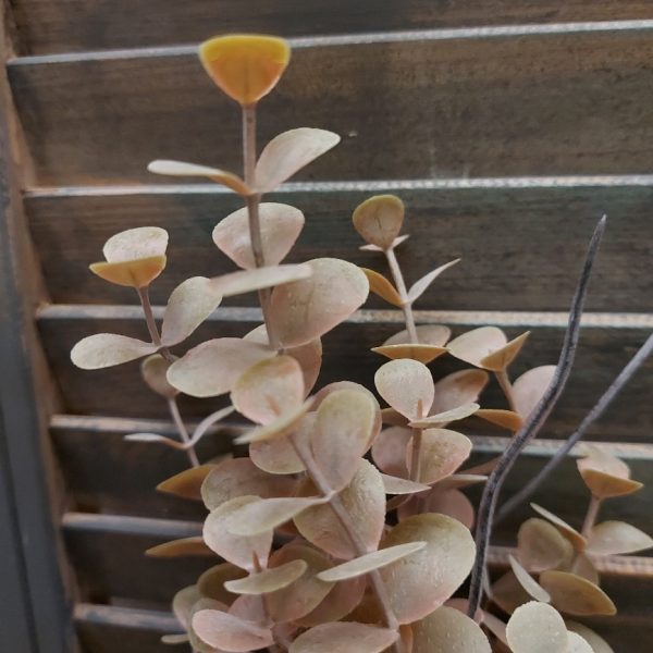 Eucalyptus kunstplant van Brynxz in een brons-bruine kleur. De lengte van de plant is 55 cm.