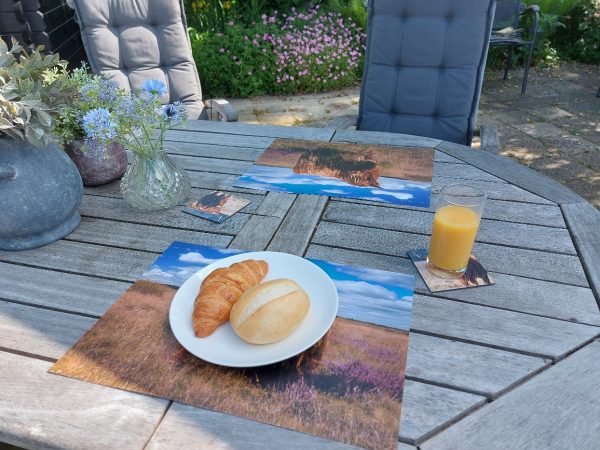 Placemat gelamineerd - Schotse Hooglander op de heide - Afbeelding 3