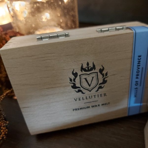 Vellutier - Lavendel waxmelt in houten kistje - Hills of Provence geur - Afbeelding 4