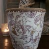 Bloempot met bloemenpatroon - Keramiek - D.17 H.16cm - Mansion Atmosphere