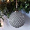 Swiet Home - Kerstbal van glas - Lara grijs Ø13cm