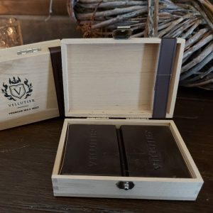 Vellutier - Waxmelt in houten kistje - Swiss Chocolate Fondant geur