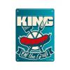 Metalen wandbord - King of the grill - Afbeelding 3