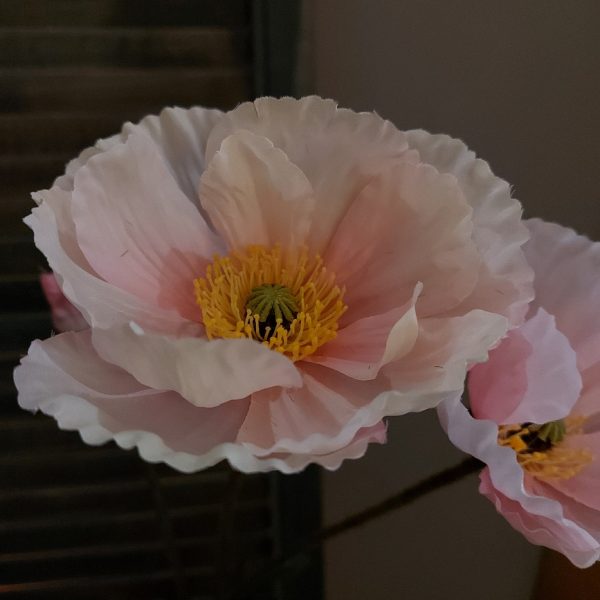 Papaver kunstbloem in een zacht roze kleur, van het merk Countryfield.