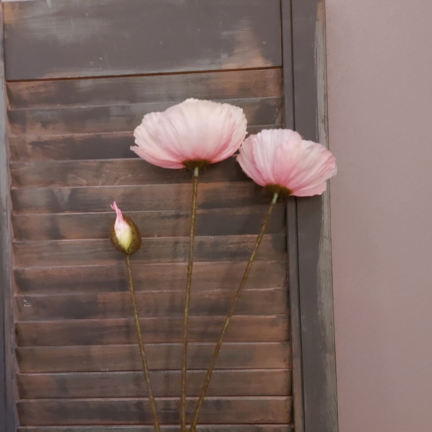 Papaver kunstbloem in een zacht roze kleur, van het merk Countryfield.