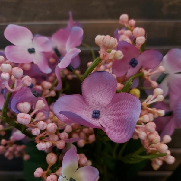 Hortensia kunstbloem met een grote roze bloem, van het merk Brynxz.