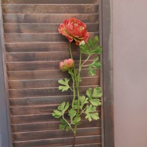 Ranonkel kunstbloem in een oud roze kleur met drie bloemen, van het merk Brynxz.
