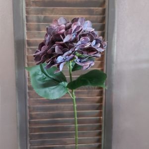 Hortensia kunstbloem in een diepe paarse kleur van het merk Countryfield.