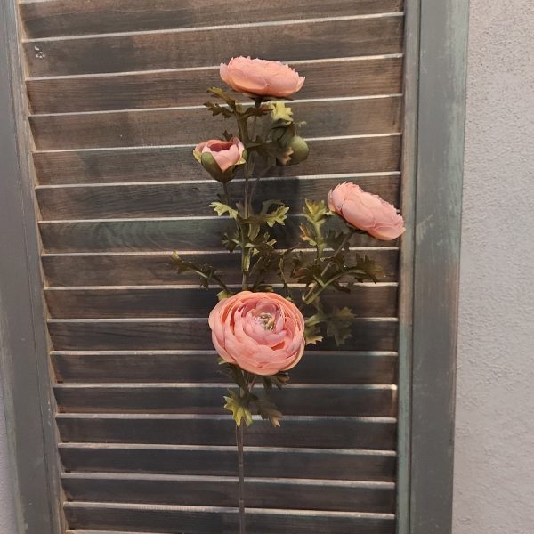 Anemoon zijdenbloem in een oudroze kleur, met 5 bloeiende bloemen, van het merk Brynxz.