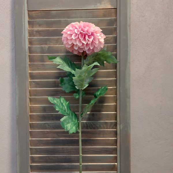 Roze Chrysant kunstbloem met een grote bloem, van het merk Brynxz.
