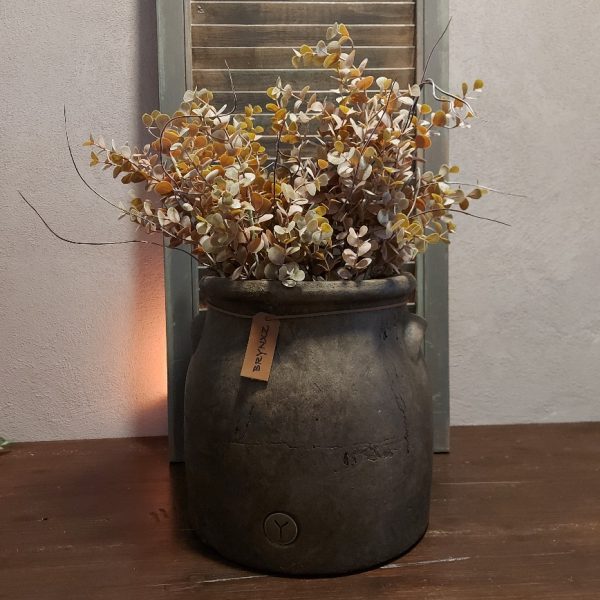 Bloempot van aardewerk in een warm bruine kleur, van het merk Brynxz uit de serie Majestic Brown