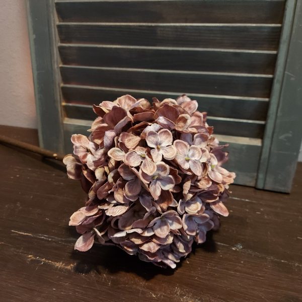 Hortensia kunstbloem in een oud roze kleur, van het merk Countryfield.
