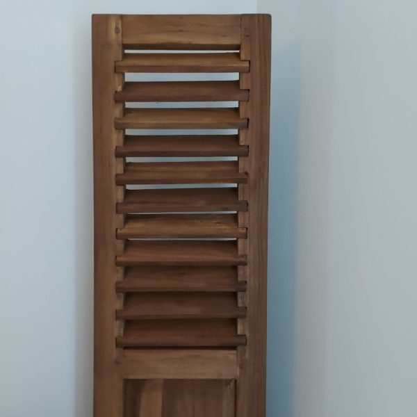 Louvre luik met een paneel van 115 cm hoog, gemaakt van Mangohout.