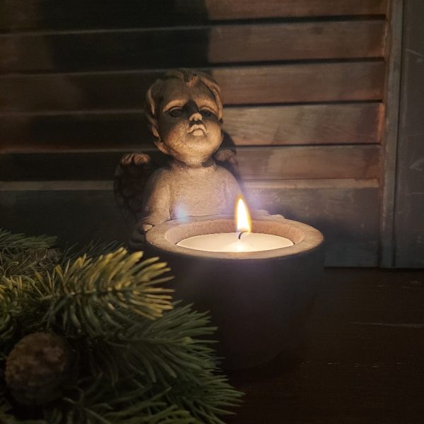 Brynxz - Theelichthouder Engel - Majestic Brown - H.15cm - Afbeelding 7